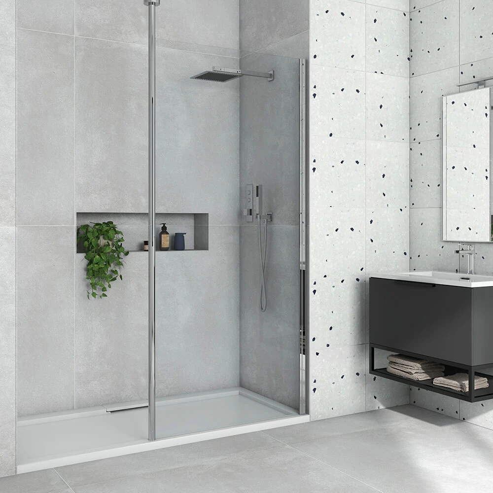 Harbour I8 8mm 2m Tall Easy Clean 700mm Wetroom Panel & Vertical Ceiling Post 6 Harbour I8 8mm 2m Tall Easy Clean 700mm Wetroom Panel & Vertical Ceiling Post - Image 4