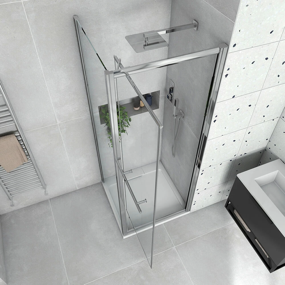 Harbour I8 Easy Clean Infold 8mm 760mm Shower Door & 700mm Side Panel 7 Harbour I8 Easy Clean Infold 8mm 760mm Shower Door & 700mm Side Panel - Image 5