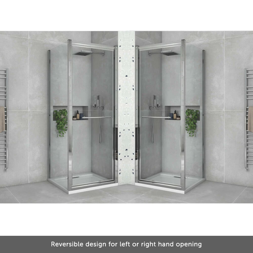 Harbour I8 Easy Clean Infold 8mm 760mm Shower Door & 700mm Side Panel 8 Harbour I8 Easy Clean Infold 8mm 760mm Shower Door & 700mm Side Panel - Image 6