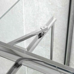 Harbour I8 Easy Clean Infold 8mm 760mm Shower Door & 700mm Side Panel 17 Harbour I8 Easy Clean Infold 8mm 760mm Shower Door & 700mm Side Panel -TAP WAREHOUSE Shop harbour i8 easy clean 8mm infold shower door mechanism detail lifestyle