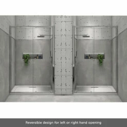 Harbour I8 Easy Clean 8mm Sliding 1000mm Shower Door & 760mm Side Panel 23 Harbour I8 Easy Clean 8mm Sliding 1000mm Shower Door & 760mm Side Panel -TAP WAREHOUSE Shop harbour i8 easy clean 8mm sliding shower door reversible lifestyle2