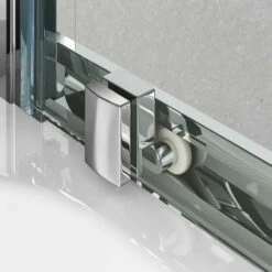 Harbour I8 Easy Clean 8mm Sliding 1000mm Shower Door & 760mm Side Panel 20 Harbour I8 Easy Clean 8mm Sliding 1000mm Shower Door & 760mm Side Panel -TAP WAREHOUSE Shop harbour i8 easy clean 8mm sliding shower door runner detail lifestyle