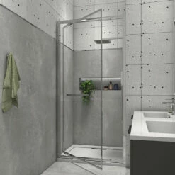 Harbour I8 Easy Clean Infold 8mm 760mm Shower Door & 700mm Side Panel
