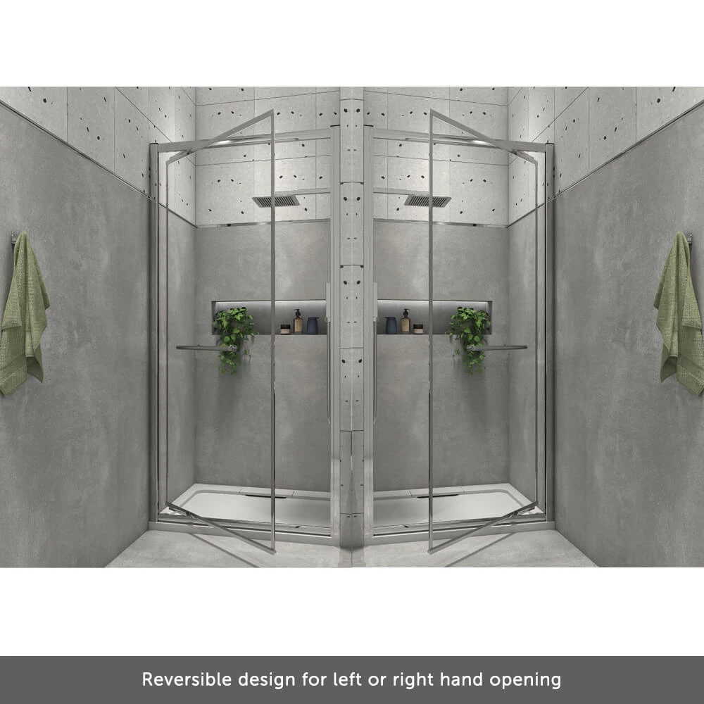Harbour I8 Easy Clean Infold 8mm 760mm Shower Door & 700mm Side Panel 9 Harbour I8 Easy Clean Infold 8mm 760mm Shower Door & 700mm Side Panel - Image 7