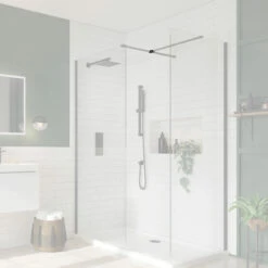 Harbour I8 Matt Black T-Piece Join For 2 Panels 8 Harbour I8 Matt Black T-Piece Join For 2 Panels -TAP WAREHOUSE Shop harbour i8 matt black t piece join bracket lifestyle