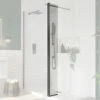 Harbour Matt Black Easy Clean 6mm Flipper Panel 2 Harbour Matt Black Easy Clean 6mm Flipper Panel -TAP WAREHOUSE Shop harbour i8 matt black wetroom flipper cutout