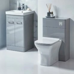 Harbour Identity 500mm Back To Wall Toilet Unit - Wolf Grey -TAP WAREHOUSE Shop harbour identity back to wall wc unit pebble grey