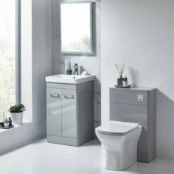 Harbour Identity 600mm Floorstanding Vanity Unit & Basin - Wolf Grey -TAP WAREHOUSE Shop harbour identity floorstanding vanity unit pebble grey 3 1