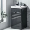 Harbour Identity 500mm Floorstanding Vanity Unit & Basin - Wolf Grey 1 Harbour Identity 500mm Floorstanding Vanity Unit & Basin - Wolf Grey -TAP WAREHOUSE Shop harbour identity floorstanding vanity unit wolf grey 2