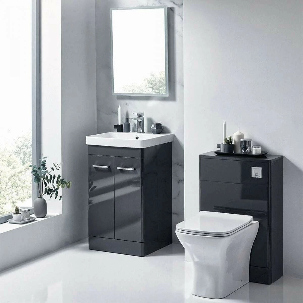 Harbour Identity 500mm Floorstanding Vanity Unit & Basin - Wolf Grey 9 Harbour Identity 500mm Floorstanding Vanity Unit & Basin - Wolf Grey - Image 7