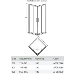 Harbour Primrose 800mm Corner Entry 13 Harbour Primrose 800mm Corner Entry -TAP WAREHOUSE Shop harbour primrose corner shower enclosure tech