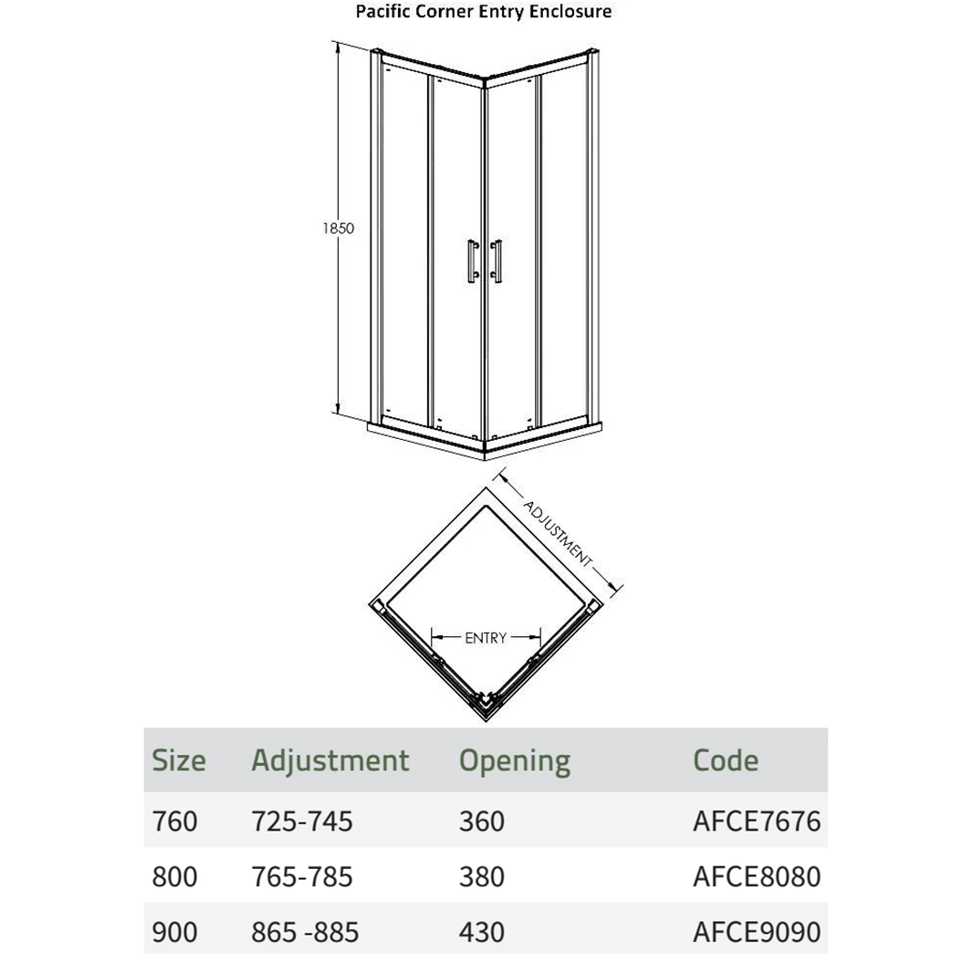 Harbour Primrose 800mm Corner Entry 8 Harbour Primrose 800mm Corner Entry - Image 6