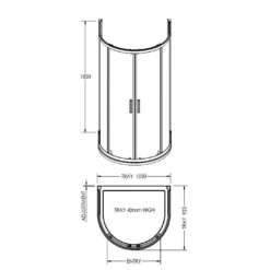 Harbour Primrose 1050mm D Shape Double Door Enclosure 15 Harbour Primrose 1050mm D Shape Double Door Enclosure -TAP WAREHOUSE Shop harbour primrose dual door shower enclosure tech