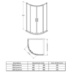 Harbour Primrose 6mm Quadrant Shower Enclosure - 1000mm 7 Harbour Primrose 6mm Quadrant Shower Enclosure - 1000mm -TAP WAREHOUSE Shop harbour primrose quadrant shower enclosure tech