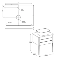 Harbour Serenity 630mm Floorstanding Unit & Worktop - French Grey -TAP WAREHOUSE Shop harbour serenity 490x630mm floor vanity unit tech