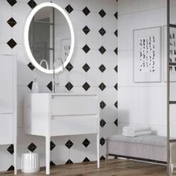 Harbour Serenity 590mm Floorstanding Vanity Unit & Basin - Gloss White