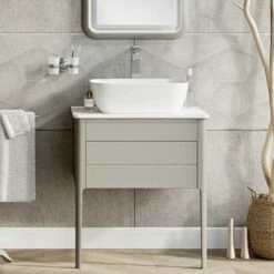 Harbour Serenity 630mm Floorstanding Unit & Worktop - French Grey