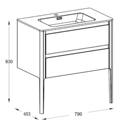 Harbour Serenity 790mm Floorstanding Vanity Unit & Basin - Gloss White 7 Harbour Serenity 790mm Floorstanding Vanity Unit & Basin - Gloss White -TAP WAREHOUSE Shop harbour serenity drawer floor basin unit tech