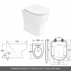 Dylan 1100mm Combination Right Hand Basin & Toilet Unit - Blue 24 Dylan 1100mm Combination Right Hand Basin & Toilet Unit - Blue -TAP WAREHOUSE Shop harbour serenity toilet slim seat tech image 2
