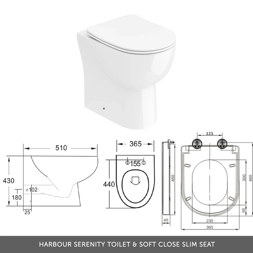 Dylan 1100mm Combination Right Hand Basin & Toilet Unit - Blue 12 Dylan 1100mm Combination Right Hand Basin & Toilet Unit - Blue - Image 10