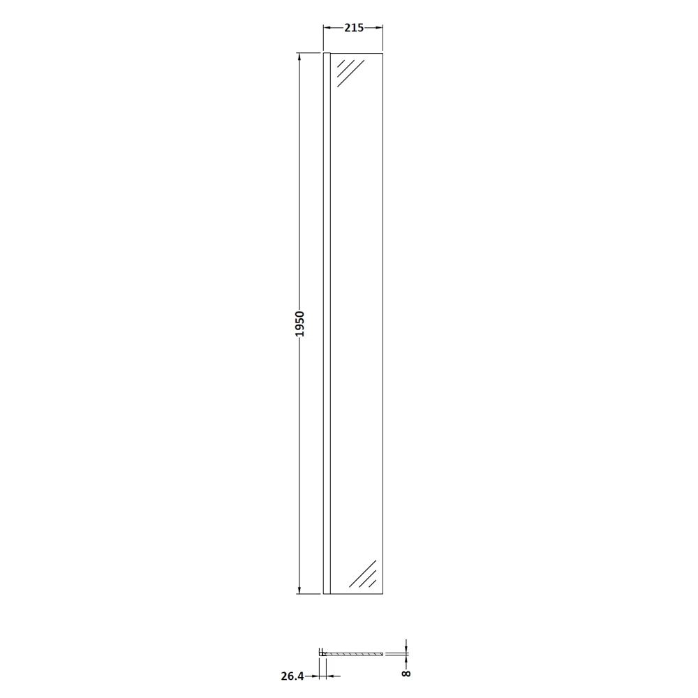 Vellamo City 8mm Matt Black Easy Clean Walk In Panel & Hinged Return - 1100mm 18 Vellamo City 8mm Matt Black Easy Clean Walk In Panel & Hinged Return - 1100mm - Image 16