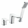 Harbour Status Chrome 3 Hole Bath Mixer With Pull Out Handset 2 Harbour Status Chrome 3 Hole Bath Mixer With Pull Out Handset -TAP WAREHOUSE Shop harbour status 3hole bath mixer pull out handset