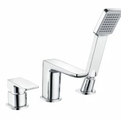 Harbour Status Chrome 3 Hole Bath Mixer With Pull Out Handset