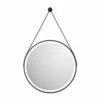Harbour Status LED Illuminated Black Frame Round Mirror With Demister Pad, Colour Change LEDs & Strap - 600mm 2 Harbour Status LED Illuminated Black Frame Round Mirror With Demister Pad, Colour Change LEDs & Strap - 600mm -TAP WAREHOUSE Shop harbour status 600mm led black round mirror with strap cutout 2