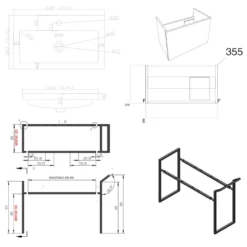 Harbour Status 600mm Wall Hung Vanity Unit & Basin - Gloss White With Matt Black Frame 15 Harbour Status 600mm Wall Hung Vanity Unit & Basin - Gloss White With Matt Black Frame -TAP WAREHOUSE Shop harbour status 600mm unit basin frame tech