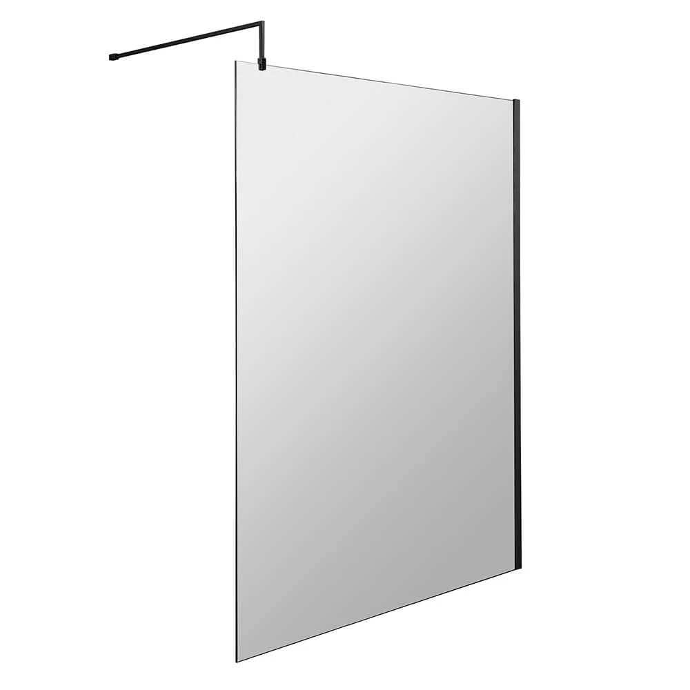 Vellamo City 8mm Matt Black Easy Clean Walk In Panel & Hinged Return - 1100mm 7 Vellamo City 8mm Matt Black Easy Clean Walk In Panel & Hinged Return - 1100mm - Image 5