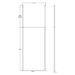 Harbour Alchemy 8mm Easy Clean Walk In Panel & Two Ceiling Posts - 800mm 22 Harbour Alchemy 8mm Easy Clean Walk In Panel & Two Ceiling Posts - 800mm -TAP WAREHOUSE Shop harbour status 8mm wetroom screen ceiling posts 1000mm technical drawing