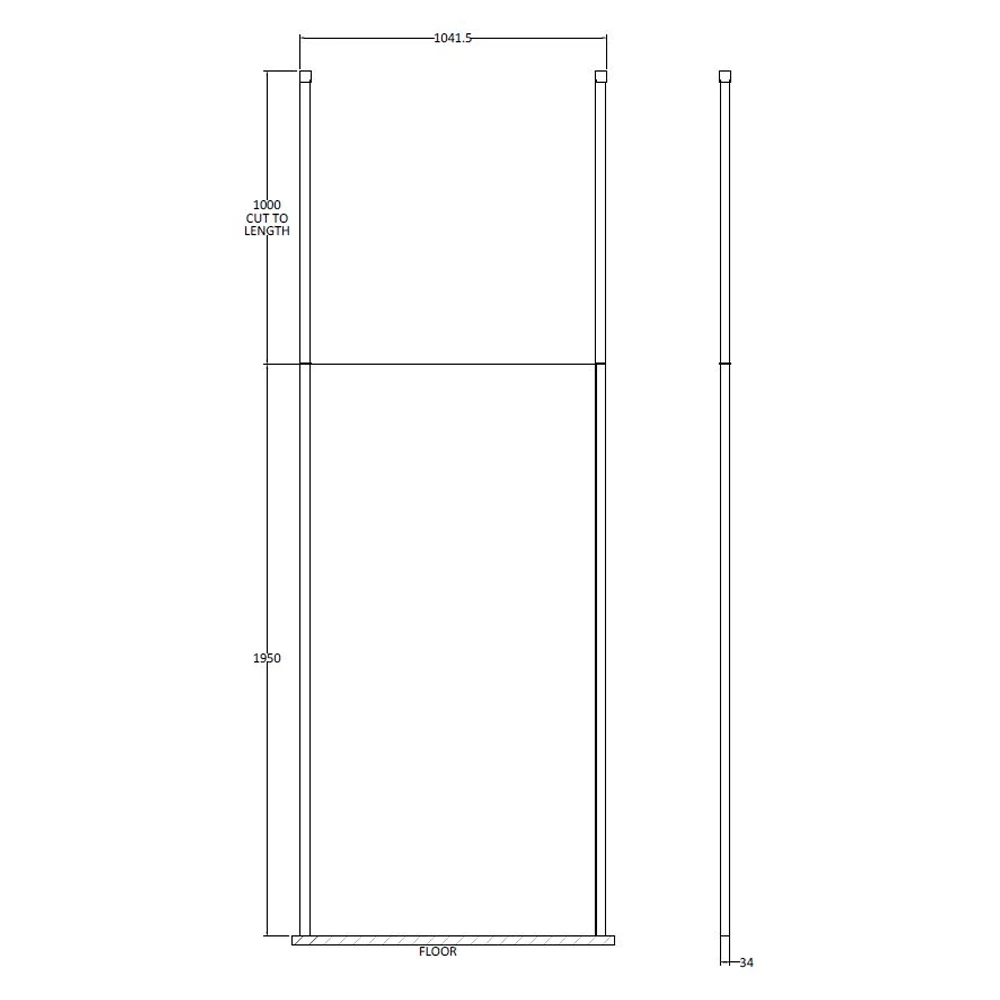 Harbour Alchemy 8mm Easy Clean Walk In Panel & Two Ceiling Posts - 800mm 11 Harbour Alchemy 8mm Easy Clean Walk In Panel & Two Ceiling Posts - 800mm - Image 9