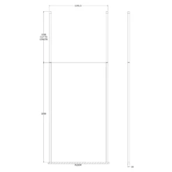 Harbour Alchemy 8mm Easy Clean Walk In Panel & Two Ceiling Posts - 800mm 23 Harbour Alchemy 8mm Easy Clean Walk In Panel & Two Ceiling Posts - 800mm -TAP WAREHOUSE Shop harbour status 8mm wetroom screen ceiling posts 1100mm technical drawing