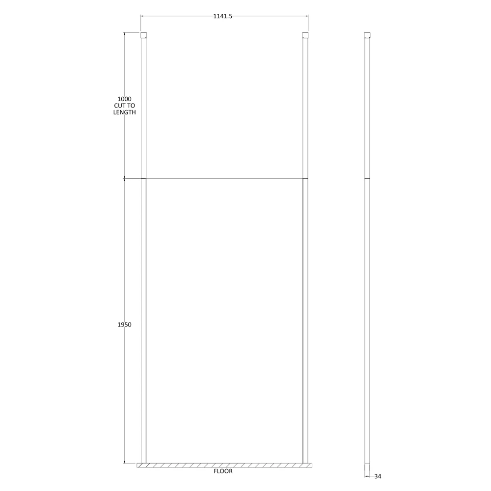 Harbour Alchemy 8mm Easy Clean Walk In Panel & Two Ceiling Posts - 800mm 12 Harbour Alchemy 8mm Easy Clean Walk In Panel & Two Ceiling Posts - 800mm - Image 10