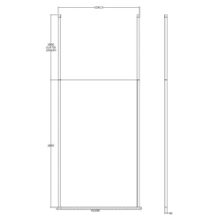 Harbour Alchemy 8mm Easy Clean Walk In Panel & Two Ceiling Posts - 800mm 24 Harbour Alchemy 8mm Easy Clean Walk In Panel & Two Ceiling Posts - 800mm -TAP WAREHOUSE Shop harbour status 8mm wetroom screen ceiling posts 1200mm technical drawing