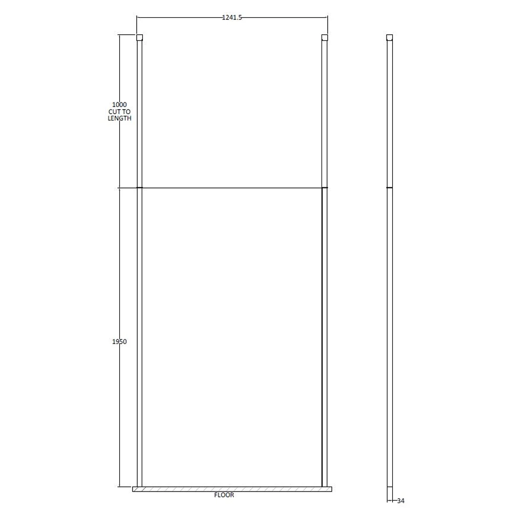 Harbour Alchemy 8mm Easy Clean Walk In Panel & Two Ceiling Posts - 800mm 13 Harbour Alchemy 8mm Easy Clean Walk In Panel & Two Ceiling Posts - 800mm - Image 11