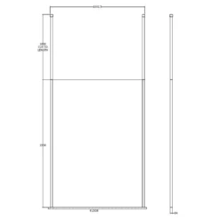 Harbour Alchemy 8mm Easy Clean Walk In Panel & Two Ceiling Posts - 800mm 25 Harbour Alchemy 8mm Easy Clean Walk In Panel & Two Ceiling Posts - 800mm -TAP WAREHOUSE Shop harbour status 8mm wetroom screen ceiling posts 1400mm technical drawing