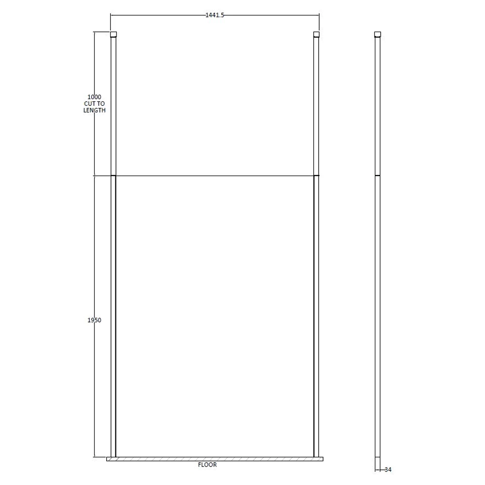 Harbour Alchemy 8mm Easy Clean Walk In Panel & Two Ceiling Posts - 800mm 14 Harbour Alchemy 8mm Easy Clean Walk In Panel & Two Ceiling Posts - 800mm - Image 12