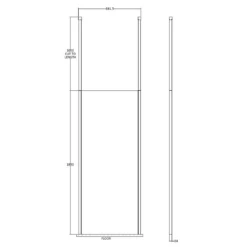 Harbour Alchemy 8mm Easy Clean Walk In Panel & Two Ceiling Posts - 800mm 20 Harbour Alchemy 8mm Easy Clean Walk In Panel & Two Ceiling Posts - 800mm -TAP WAREHOUSE Shop harbour status 8mm wetroom screen ceiling posts 800mm technical drawing