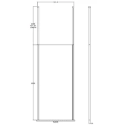 Harbour Alchemy 8mm Easy Clean Walk In Panel & Two Ceiling Posts - 800mm 21 Harbour Alchemy 8mm Easy Clean Walk In Panel & Two Ceiling Posts - 800mm -TAP WAREHOUSE Shop harbour status 8mm wetroom screen ceiling posts 900mm technical drawing