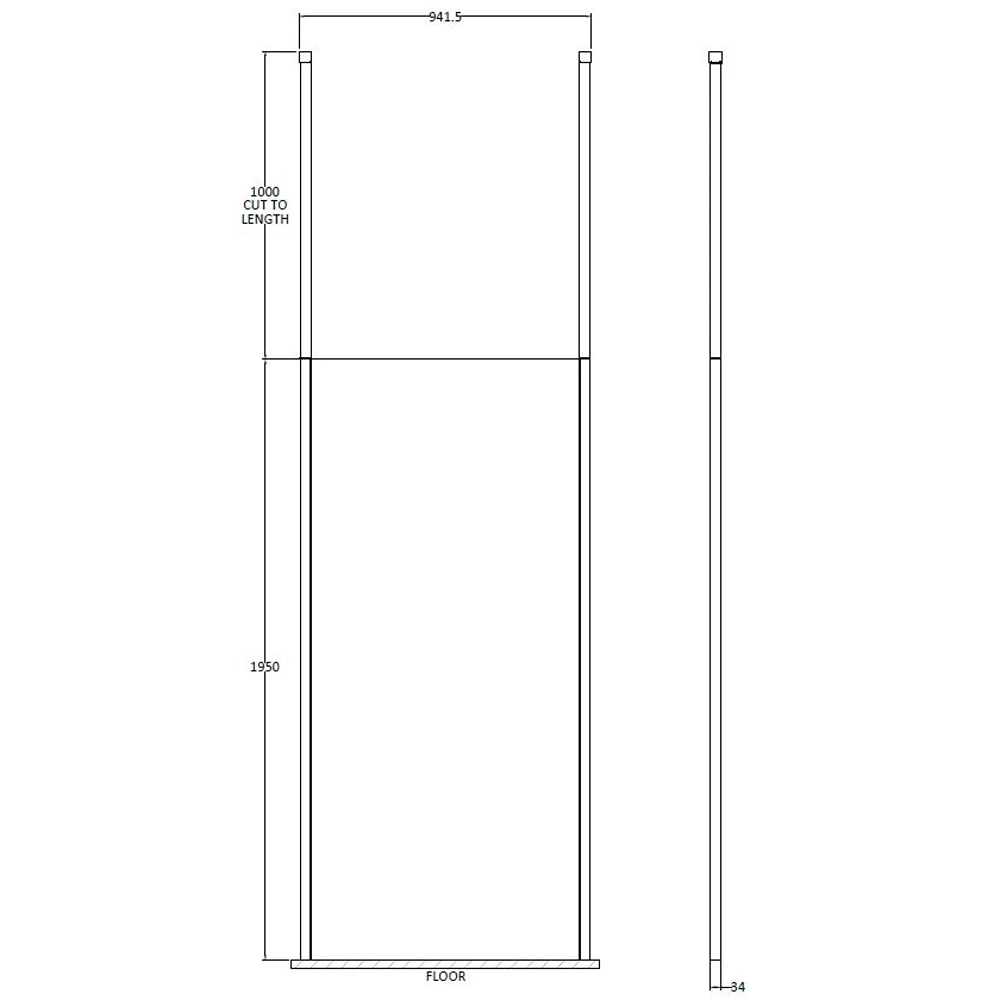 Harbour Alchemy 8mm Easy Clean Walk In Panel & Two Ceiling Posts - 800mm 10 Harbour Alchemy 8mm Easy Clean Walk In Panel & Two Ceiling Posts - 800mm - Image 8