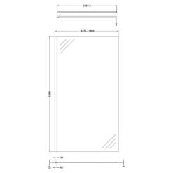 Vellamo City 8mm Matt Black Easy Clean Walk In 2 Panel Pack - 900 & 700mm -TAP WAREHOUSE Shop harbour status 8mm wetroom screen support arm 1100mm technical drawing