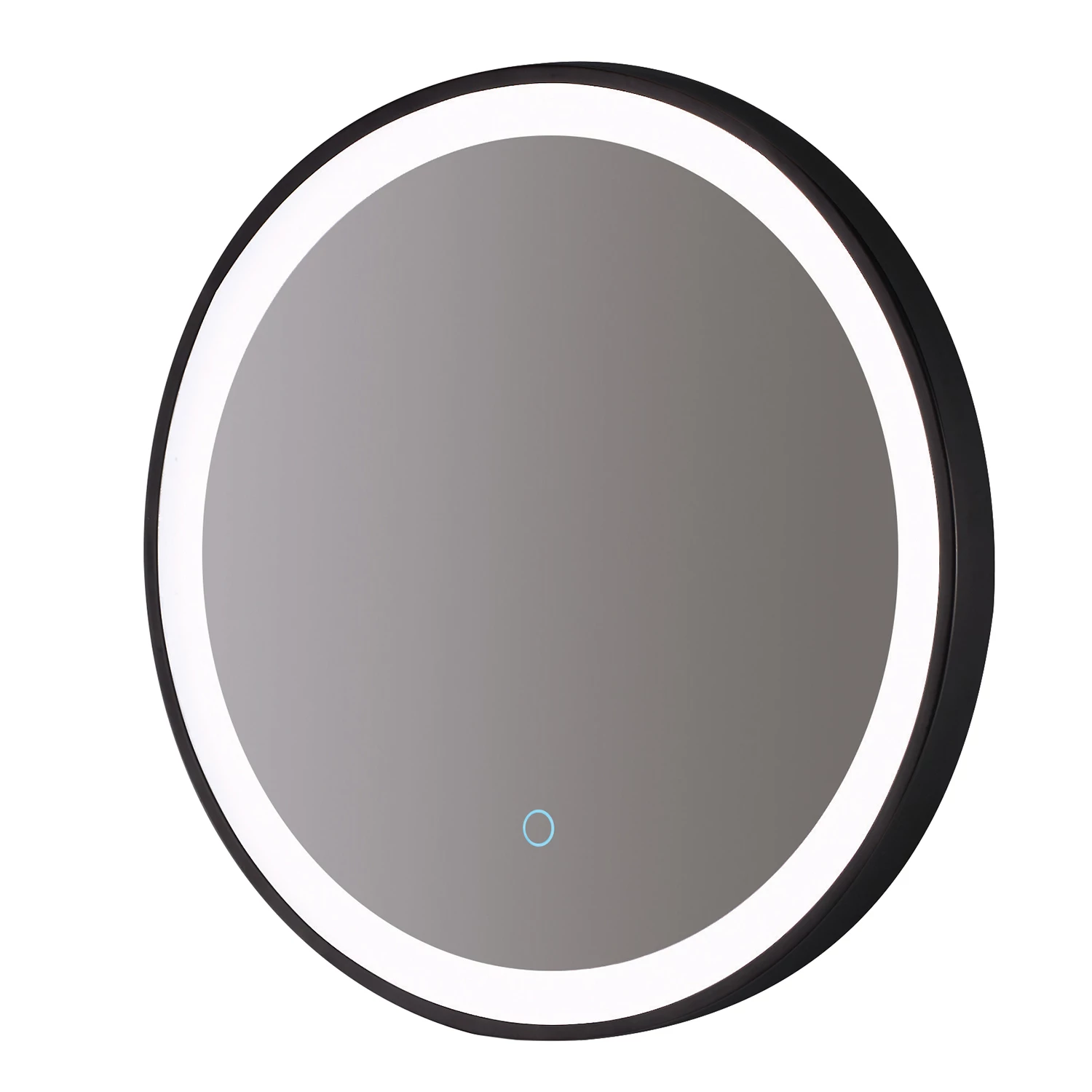 Harbour Status LED Illuminated Black Frame Round Mirror With Demister Pad & Colour Change LEDs - 800mm 5 Harbour Status LED Illuminated Black Frame Round Mirror With Demister Pad & Colour Change LEDs - 800mm - Image 3