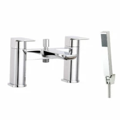 Harbour Status Chrome Bath Shower Mixer Tap & Shower Kit