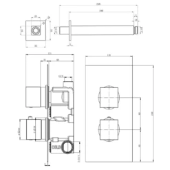 Harbour Status Concealed Shower Valve & Ceiling Mounted Fixed 300mm Shower Head 13 Harbour Status Concealed Shower Valve & Ceiling Mounted Fixed 300mm Shower Head -TAP WAREHOUSE Shop harbour status concealed valve ceiling shower tech v2