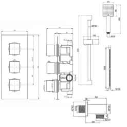 Harbour Status Matt Black Concealed Shower Valve, Shower Riser Rail Kit & Overflow Bath Filler 13 Harbour Status Matt Black Concealed Shower Valve, Shower Riser Rail Kit & Overflow Bath Filler -TAP WAREHOUSE Shop harbour status concealed valve pack with shower handset tech v2