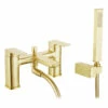 Harbour Status Bath Shower Mixer & Shower Kit - Brushed Brass 1 Harbour Status Bath Shower Mixer & Shower Kit - Brushed Brass -TAP WAREHOUSE Shop harbour status deck bath shower mixer brushed brass cutout v2
