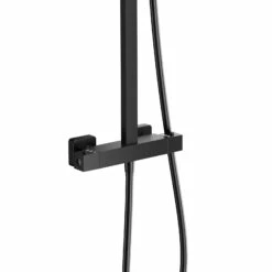 Harbour Status Matt Black Thermostatic Exposed Shower Kit 10 Harbour Status Matt Black Thermostatic Exposed Shower Kit -TAP WAREHOUSE Shop harbour status exposed rigid thermo kit matt black cutout 3