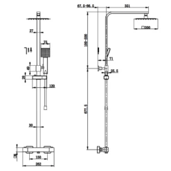 Harbour Status Matt Black Thermostatic Exposed Shower Kit 11 Harbour Status Matt Black Thermostatic Exposed Shower Kit -TAP WAREHOUSE Shop harbour status exposed rigid thermo kit matt black tech