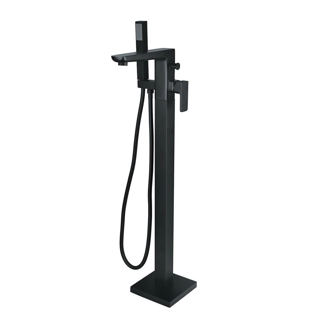 Harbour Status Matt Black Floorstanding Bath Shower Mixer Tap 6 Harbour Status Matt Black Floorstanding Bath Shower Mixer Tap - Image 4